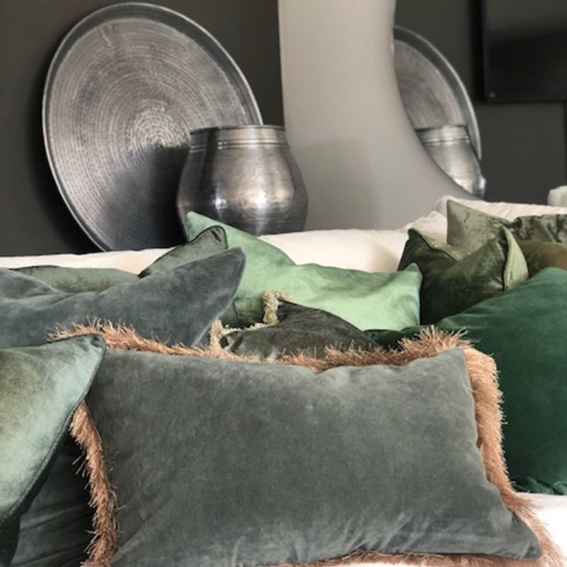 Putetrekk Velvet Matt Jade Green
