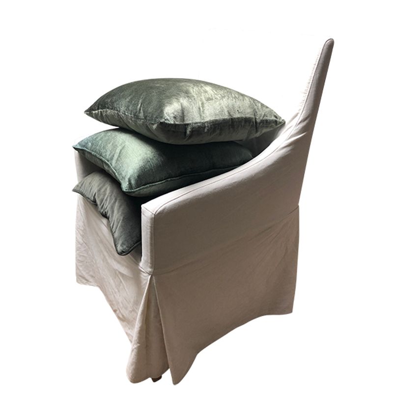 Cushion Cover Shiny Velvet Light Green