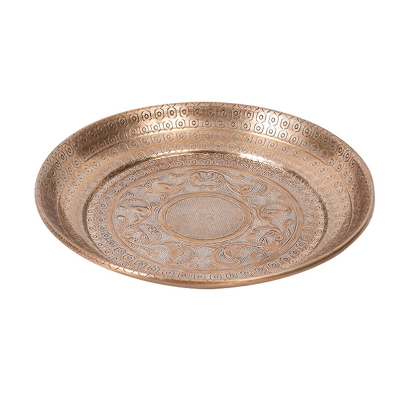 Table tray hammered gold