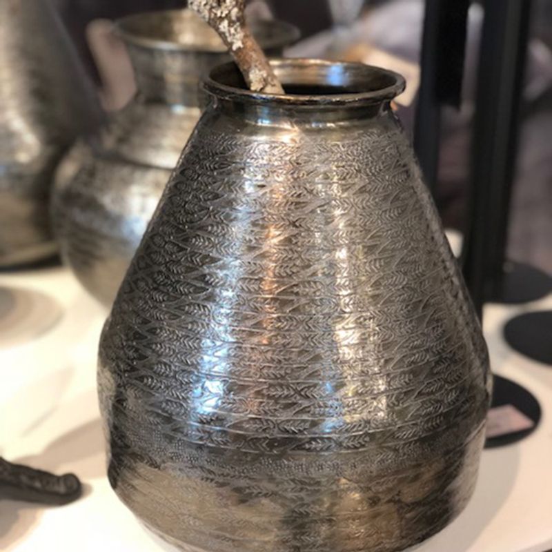 vase leaf antique green