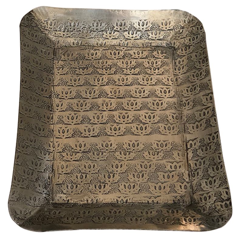 Hammered tray lotus