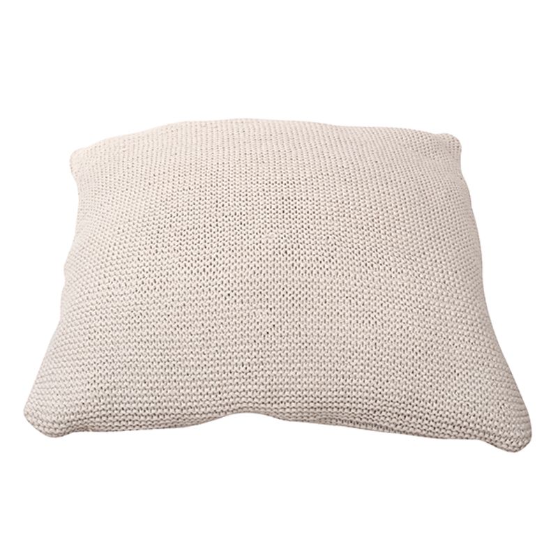Pillowcase hand knitted cotton nature
