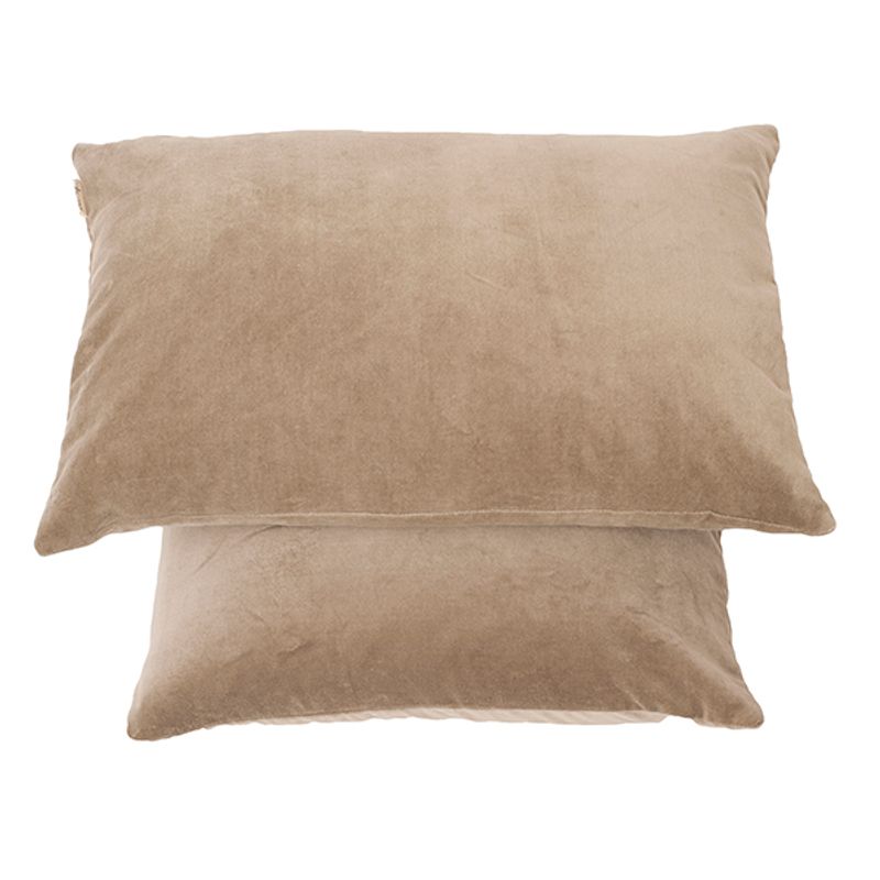 cushion cover Velvet Matt Taupe 60x40 cm