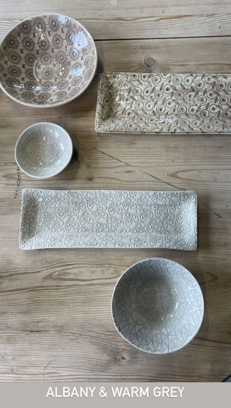 Salt Dish Mixed Pattern Large Albany