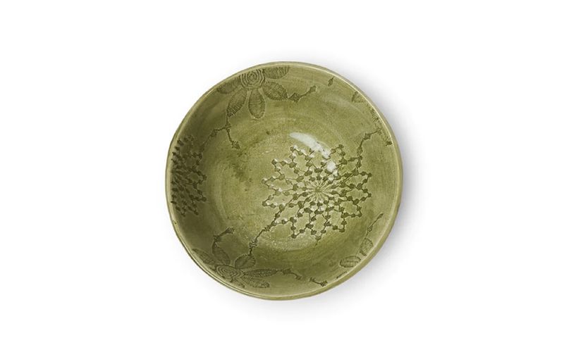 Ramekin Round Mixed Pattern Dark Green 